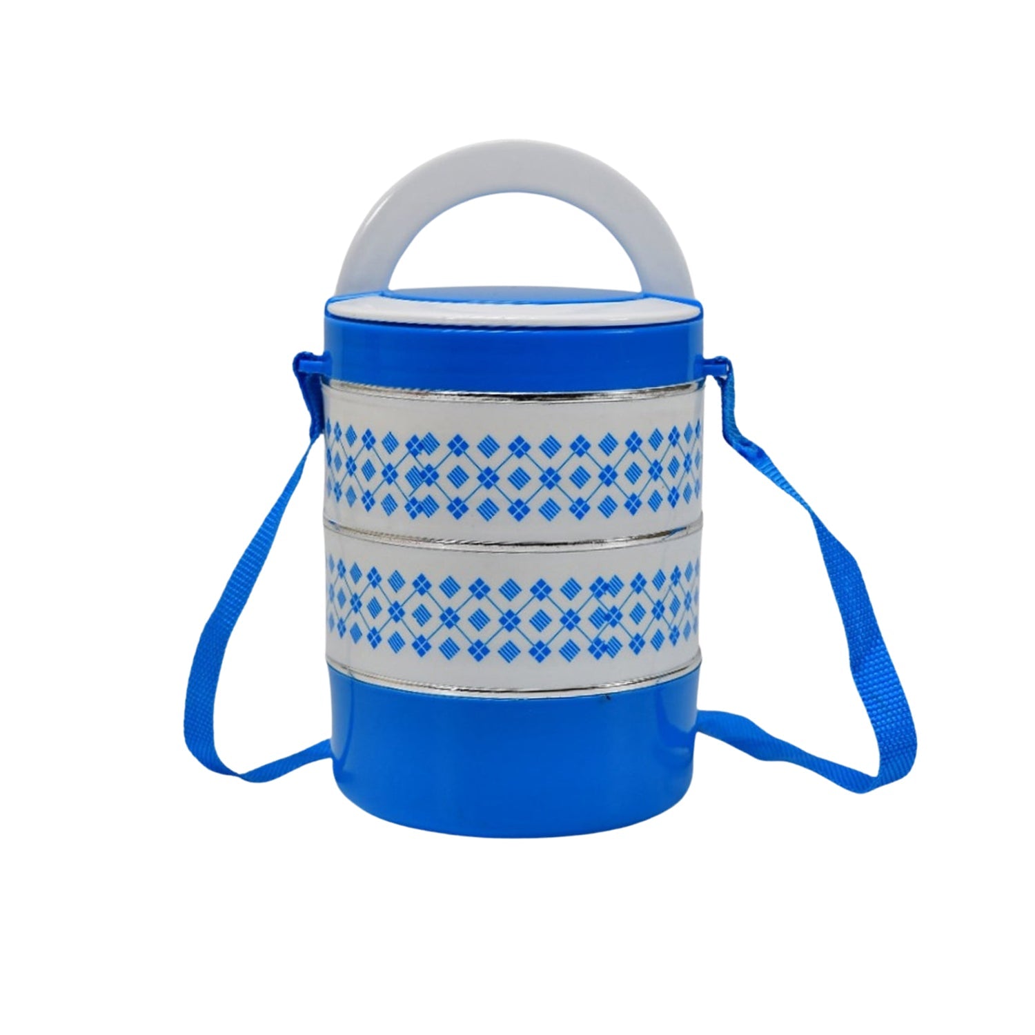 3 layer Adjustable Insulated Tiffin Set of 1, Blue 3 Containers Lunch Box 3 layer Adjustable Insulated Tiffin Set of 1, Blue 3 Containers Lunch Box